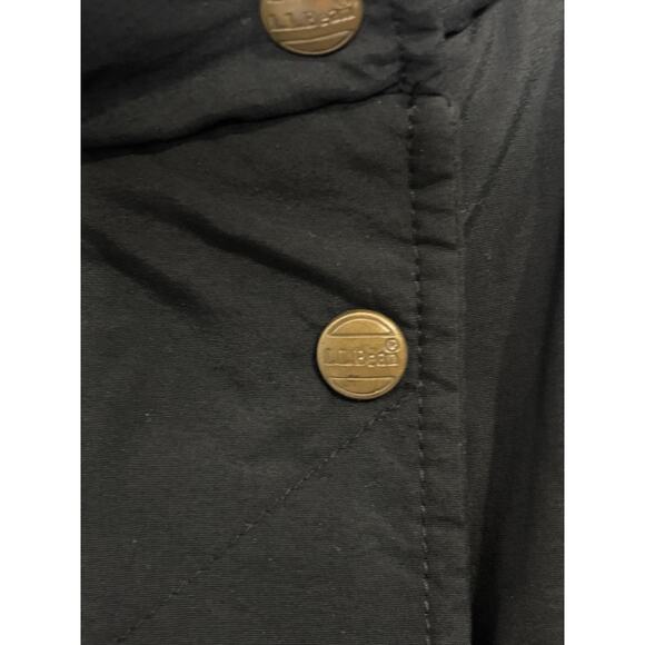 Vintage L.L. Bean Goose Down Puffer Trench Coat Black Size Large - Picture 5 of 8